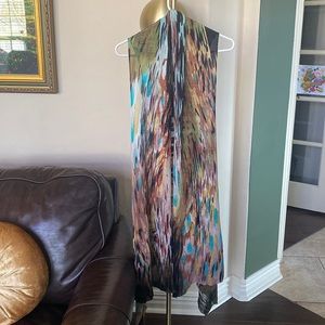 COPY - Adore Women’s Long Open Beautiful Vest Asymmetrical Hem Colorful Print L…